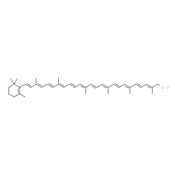 ChemSpider 2D Image | (3'E)-3',4'-Didehydro-beta,psi-caroten-16'-ol | C40H54O