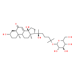 ChemSpider 2D Image | (3beta,5beta,9xi)-3,14,20-Trihydroxy-6-oxocholest-7-en-25-yl beta-D-threo-hexopyranoside | C33H54O10
