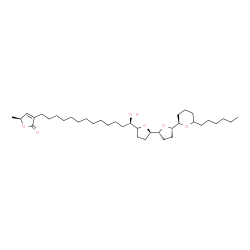 ChemSpider 2D Image | (5S)-3-[(13R)-13-{(2R,2'R,5'S)-5'-[(2R)-6-Hexyltetrahydro-2H-pyran-2-yl]octahydro-2,2'-bifuran-5-yl}-13-hydroxytridecyl]-5-methyl-2(5H)-furanone | C37H64O6