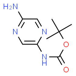 ChemSpider 2D Image | tert-Butyl (5-aminopyrazin-2-yl)carbamate | C9H14N4O2