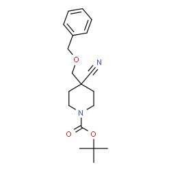 ChemSpider 2D Image | tert-Butyl 4-((benzyloxy)methyl)-4-cyanopiperidine-1-carboxylate | C19H26N2O3
