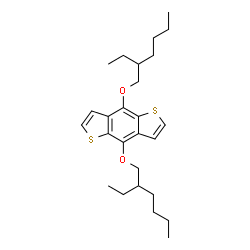 ChemSpider 2D Image | 4,8-Bis((2-ethylhexyl)oxy)benzo[1,2-b:4,5-b']dithiophene | C26H38O2S2