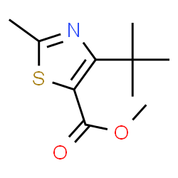 ChemSpider 2D Image | Methyl 4-(tert-butyl)-2-methylthiazole-5-carboxylate | C10H15NO2S
