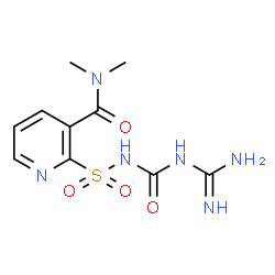 ChemSpider 2D Image | 2-[(Carbamimidoylcarbamoyl)sulfamoyl]-N,N-dimethylnicotinamide | C10H14N6O4S