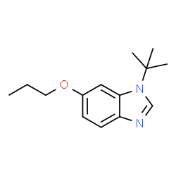 ChemSpider 2D Image | 1-(2-Methyl-2-propanyl)-6-propoxy-1H-benzimidazole | C14H20N2O