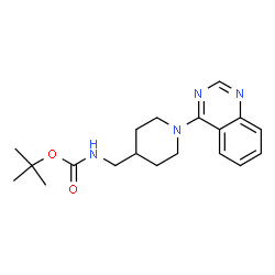 ChemSpider 2D Image | tert-Butyl ((1-(quinazolin-4-yl)piperidin-4-yl)methyl)carbamate | C19H26N4O2