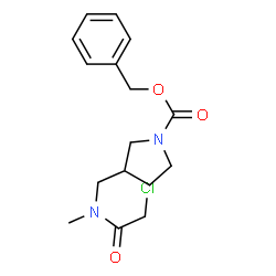 ChemSpider 2D Image | BENZYL 3-[(2-CHLORO-N-METHYLACETAMIDO)METHYL]PYRROLIDINE-1-CARBOXYLATE | C16H21ClN2O3