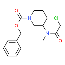 ChemSpider 2D Image | Benzyl 3-(2-chloro-N-methylacetamido)piperidine-1-carboxylate | C16H21ClN2O3