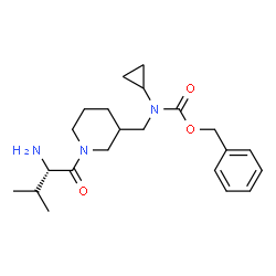 ChemSpider 2D Image | Benzyl cyclopropyl{[1-(L-valyl)-3-piperidinyl]methyl}carbamate | C22H33N3O3