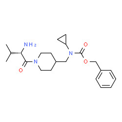 ChemSpider 2D Image | Benzyl cyclopropyl{[1-(L-valyl)-4-piperidinyl]methyl}carbamate | C22H33N3O3