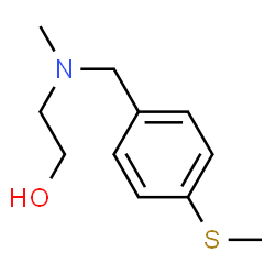 ChemSpider 2D Image | 2-{Methyl[4-(methylsulfanyl)benzyl]amino}ethanol | C11H17NOS