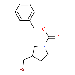 ChemSpider 2D Image | Benzyl 3-(bromomethyl)-1-pyrrolidinecarboxylate | C13H16BrNO2