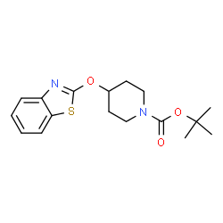 ChemSpider 2D Image | tert-Butyl 4-(benzo[d]thiazol-2-yloxy)piperidine-1-carboxylate | C17H22N2O3S