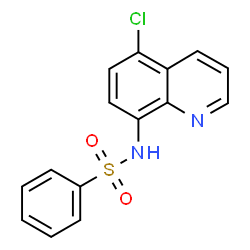 ChemSpider 2D Image | N-(5-Chloro-8-quinolinyl)benzenesulfonamide | C15H11ClN2O2S