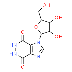 ChemSpider 2D Image | 1-Pentofuranosyl-5,6-dihydro-1H-imidazo[4,5-d]pyridazine-4,7-dione | C10H12N4O6
