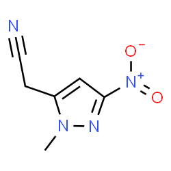 ChemSpider 2D Image | 2-(2-methyl-5-nitropyrazol-3-yl)acetonitrile | C6H6N4O2