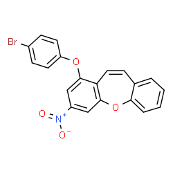 ChemSpider 2D Image | 1-(4-Bromophenoxy)-3-nitrodibenzo[b,f]oxepine | C20H12BrNO4
