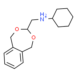 ChemSpider 2D Image | N-(1,5-Dihydro-2,4-benzodioxepin-3-ylmethyl)cyclohexanaminium | C16H24NO2