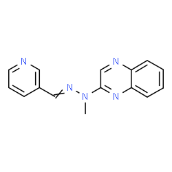 ChemSpider 2D Image | 2-[1-Methyl-2-(3-pyridinylmethylene)hydrazino]quinoxaline | C15H13N5