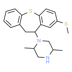 ChemSpider 2D Image | 2,5-Dimethyl-1-[8-(methylsulfanyl)-10,11-dihydrodibenzo[b,f]thiepin-10-yl]piperazine | C21H26N2S2