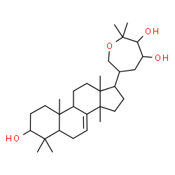 ChemSpider 2D Image | 23,24-Dihydroxy-21,25-epoxylanost-7-en-3-ol | C30H50O4