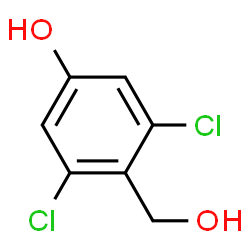ChemSpider 2D Image | 3,5-Dichloro-4-(hydroxymethyl)phenol | C7H6Cl2O2