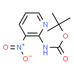 ChemSpider 2D Image | tert-butyl N-(3-nitro-2-pyridyl)carbamate | C10H13N3O4