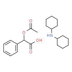 ChemSpider 2D Image | Acetoxy(phenyl)acetic acid - N-cyclohexylcyclohexanamine (1:1) | C22H33NO4