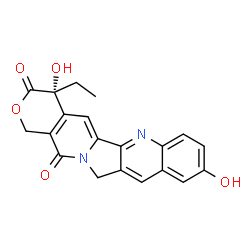 ChemSpider 2D Image | (4R)-4-Ethyl-4,9-dihydroxy-1H-pyrano[3',4':6,7]indolizino[1,2-b]quinoline-3,14(4H,12H)-dione | C20H16N2O5