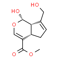 ChemSpider 2D Image | Methyl (1S,4aS,7aS)-1-hydroxy-7-(hydroxymethyl)-1,4a,5,7a-tetrahydrocyclopenta[c]pyran-4-carboxylate | C11H14O5