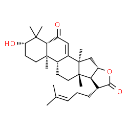 ChemSpider 2D Image | (3beta,13alpha,14beta,16beta,17alpha,20R)-3-Hydroxy-16,21-epoxylanosta-7,24-diene-6,21-dione | C30H44O4
