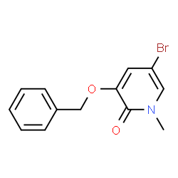 ChemSpider 2D Image | 3-(Benzyloxy)-5-bromo-1-methyl-2(1H)-pyridinone | C13H12BrNO2