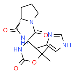 ChemSpider 2D Image | N-{[(2-Methyl-2-propanyl)oxy]carbonyl}-L-histidyl-L-prolinamide | C16H25N5O4