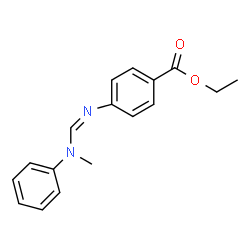 ChemSpider 2D Image | Ethyl 4-[(Z)-{[methyl(phenyl)amino]methylene}amino]benzoate | C17H18N2O2