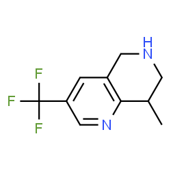 ChemSpider 2D Image | 8-Methyl-3-(trifluoromethyl)-5,6,7,8-tetrahydro-1,6-naphthyridine | C10H11F3N2