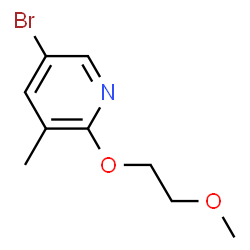 ChemSpider 2D Image | 5-Bromo-2-(2-methoxyethoxy)-3-methylpyridine | C9H12BrNO2