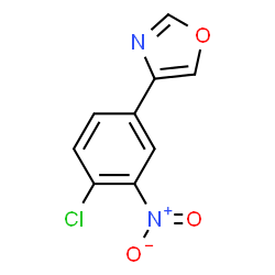ChemSpider 2D Image | 4-(4-chloro-3-nitrophenyl)oxazole | C9H5ClN2O3