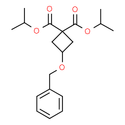 ChemSpider 2D Image | Diisopropyl 3-(benzyloxy)-1,1-cyclobutanedicarboxylate | C19H26O5