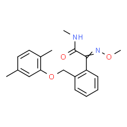 ChemSpider 2D Image | 2-{2-[(2,5-Dimethylphenoxy)methyl]phenyl}-2-(methoxyimino)-N-methylacetamide | C19H22N2O3