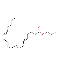 ChemSpider 2D Image | 2-Aminoethyl (5E,8E,11E,14E)-5,8,11,14-icosatetraenoate | C22H37NO2