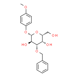ChemSpider 2D Image | 4-Methoxyphenyl 3-O-benzyl-beta-D-galactopyranoside | C20H24O7