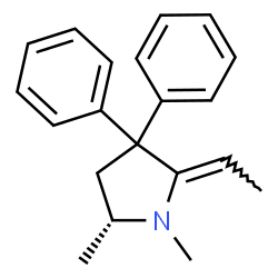 ChemSpider 2D Image | (2Z,5R)-2-Ethylidene-1,5-dimethyl-3,3-diphenylpyrrolidine | C20H23N