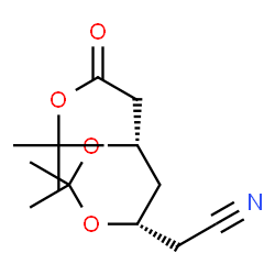 ChemSpider 2D Image | tert-Butyl 2-((4S,6S)-6-(cyanomethyl)-2,2-dimethyl-1,3-dioxan-4-yl)acetate | C14H23NO4
