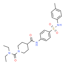 ChemSpider 2D Image | N~1~,N~1~-Diethyl-N~4~-{4-[(4-methylphenyl)sulfamoyl]phenyl}-1,4-piperidinedicarboxamide | C24H32N4O4S