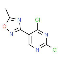 ChemSpider 2D Image | 2,4-Dichloro-5-(5-methyl-1,2,4-oxadiazol-3-yl)pyrimidine | C7H4Cl2N4O