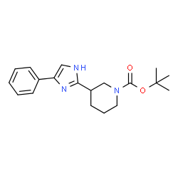 ChemSpider 2D Image | tert-Butyl 3-(4-phenyl-1H-imidazol-2-yl)piperidine-1-carboxylate | C19H25N3O2