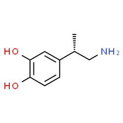 ChemSpider 2D Image | 4-[(2S)-1-Amino-2-propanyl]-1,2-benzenediol | C9H13NO2