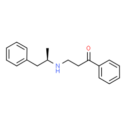ChemSpider 2D Image | 1-Phenyl-3-{[(2R)-1-phenyl-2-propanyl]amino}-1-propanone | C18H21NO