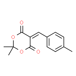 ChemSpider 2D Image | 2,2-Dimethyl-5-(4-methylbenzylidene)-1,3-dioxane-4,6-dione | C14H14O4