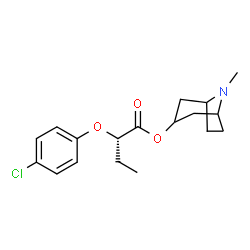 ChemSpider 2D Image | 8-Methyl-8-azabicyclo[3.2.1]oct-3-yl (2S)-2-(4-chlorophenoxy)butanoate | C18H24ClNO3